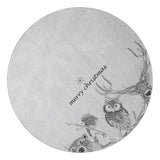 8' Gray And Black Christmas Woodland Lodge Washable Area Rug With UV Protection - HomeRoots - Flyclothing LLC