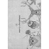 8' X 10' Gray And Black Christmas Woodland Lodge Washable Area Rug With UV Protection - HomeRoots - Flyclothing LLC
