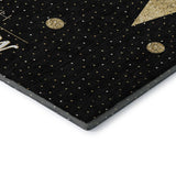 10' X 14' Black Gold And Ivory Christmas Tree Washable Area Rug With UV Protection - HomeRoots - Flyclothing LLC