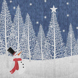 5' X 8' Blue And White Winter Snowman Washable Area Rug With UV Protection - HomeRoots - Flyclothing LLC