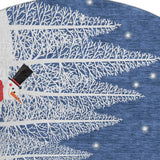 8' Blue And White Snowman Washable Round Rug With UV Protection - HomeRoots - Flyclothing LLC