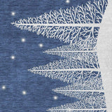 8' X 10' Blue And White Winter Snowman Washable Area Rug With UV Protection - HomeRoots - Flyclothing LLC