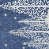 10' X 14' Blue And White Winter Snowman Washable Area Rug With UV Protection - HomeRoots - Flyclothing LLC