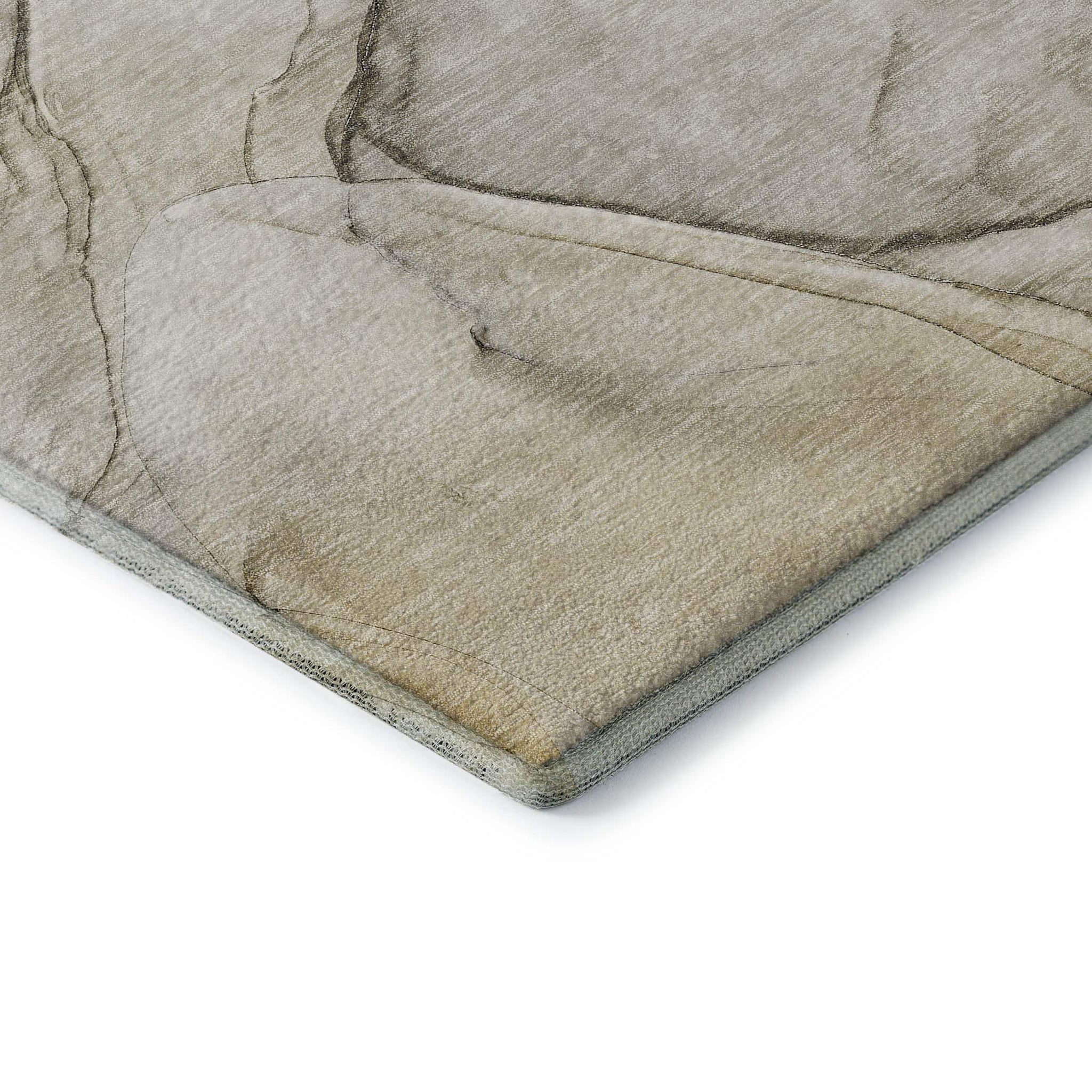 3' X 5' Beige And Ivory Abstract Washable Area Rug With UV Protection - HomeRoots - Flyclothing LLC
