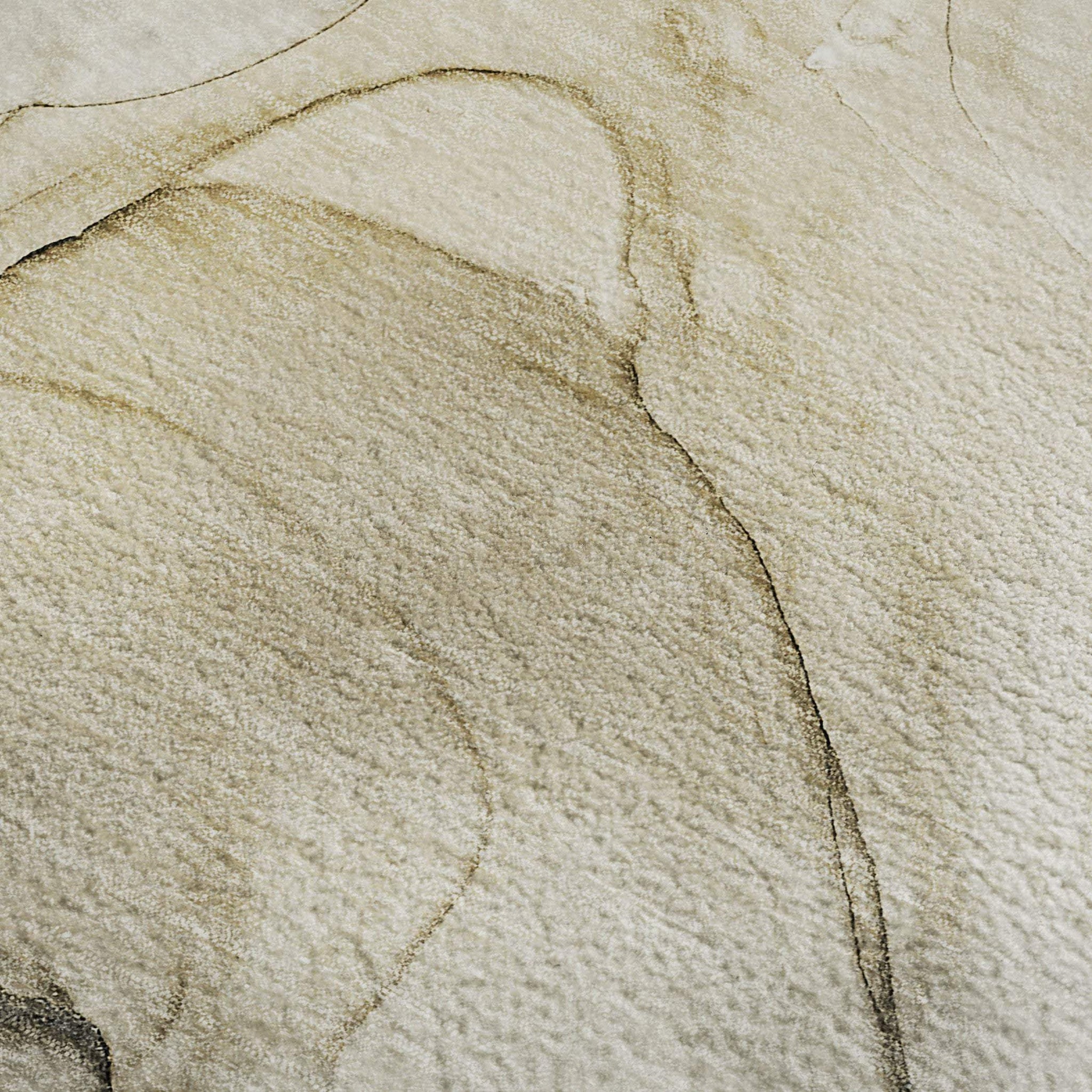 3' X 5' Beige And Ivory Abstract Washable Area Rug With UV Protection - HomeRoots - Flyclothing LLC