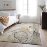 5' X 8' Beige And Ivory Abstract Washable Area Rug With UV Protection - HomeRoots - Flyclothing LLC