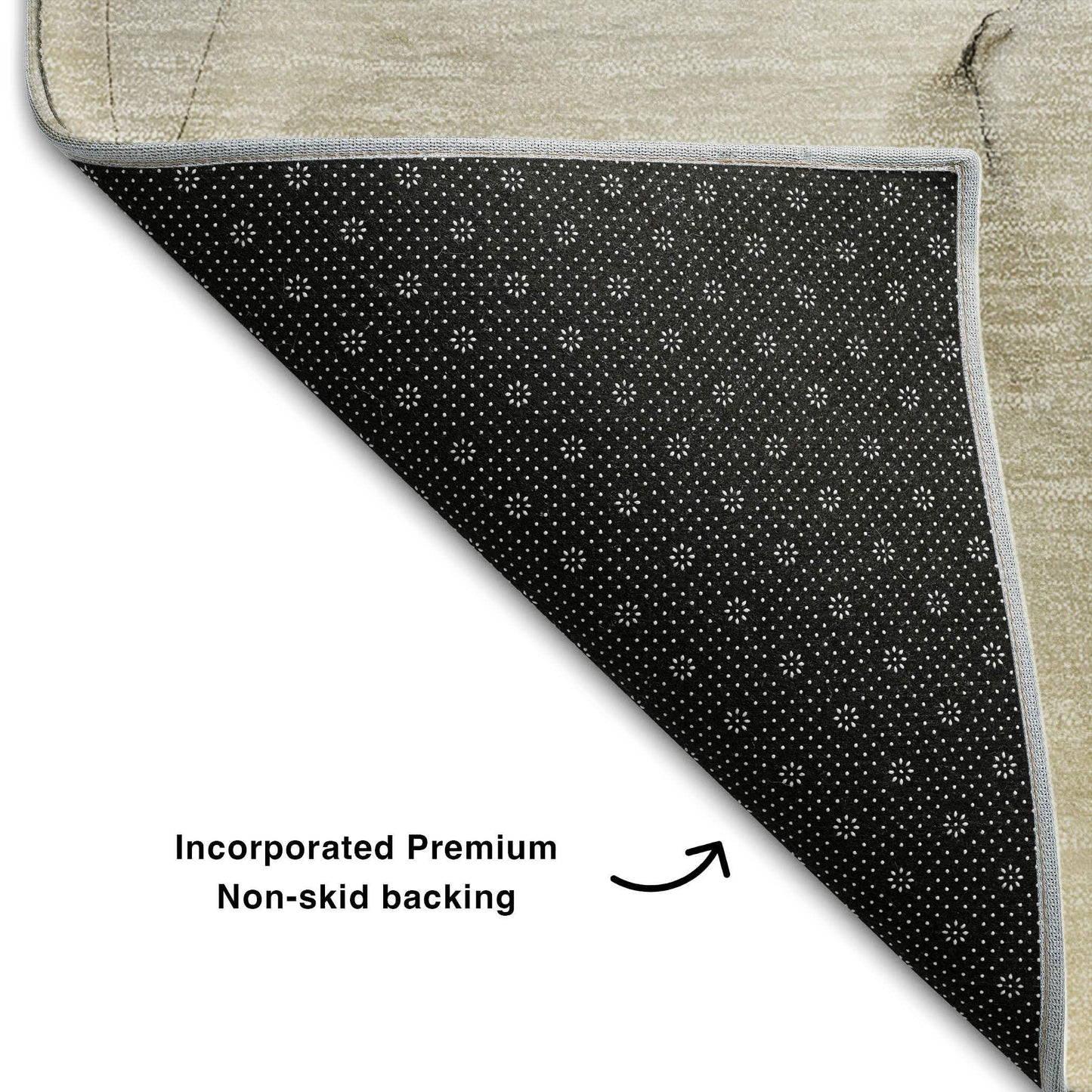 5' X 8' Beige And Ivory Abstract Washable Area Rug With UV Protection - HomeRoots - Flyclothing LLC