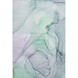 3' X 5' Blue And Green Abstract Washable Area Rug With UV Protection - HomeRoots - Flyclothing LLC