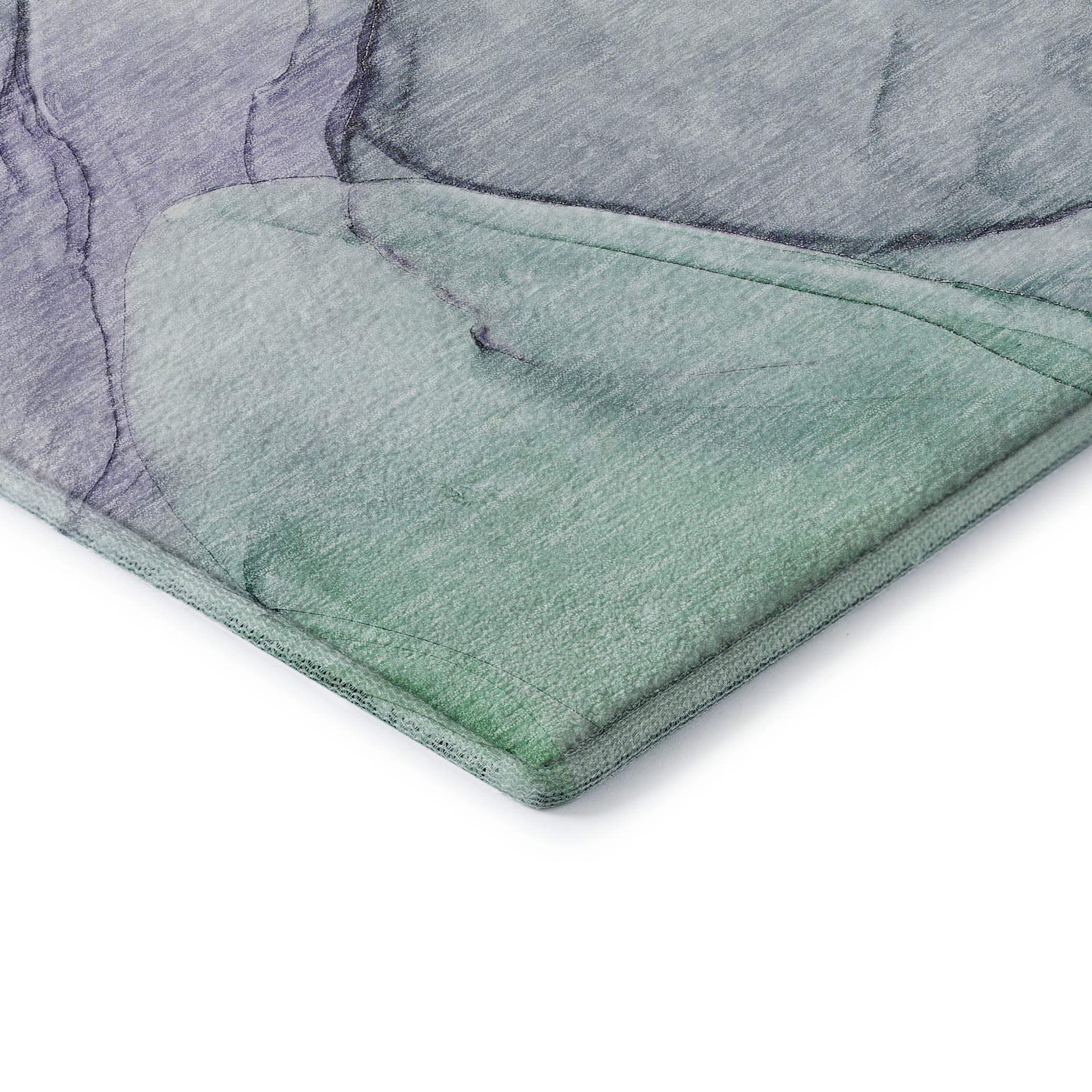 3' X 5' Blue And Green Abstract Washable Area Rug With UV Protection - HomeRoots - Flyclothing LLC
