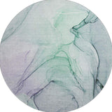 8' Blue And Green Abstract Washable Round Rug With UV Protection - HomeRoots - Flyclothing LLC