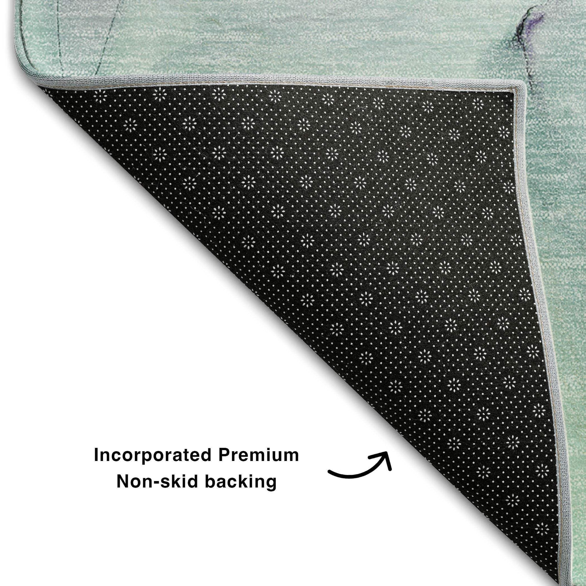 8' X 10' Blue And Green Abstract Washable Area Rug With UV Protection - HomeRoots - Flyclothing LLC