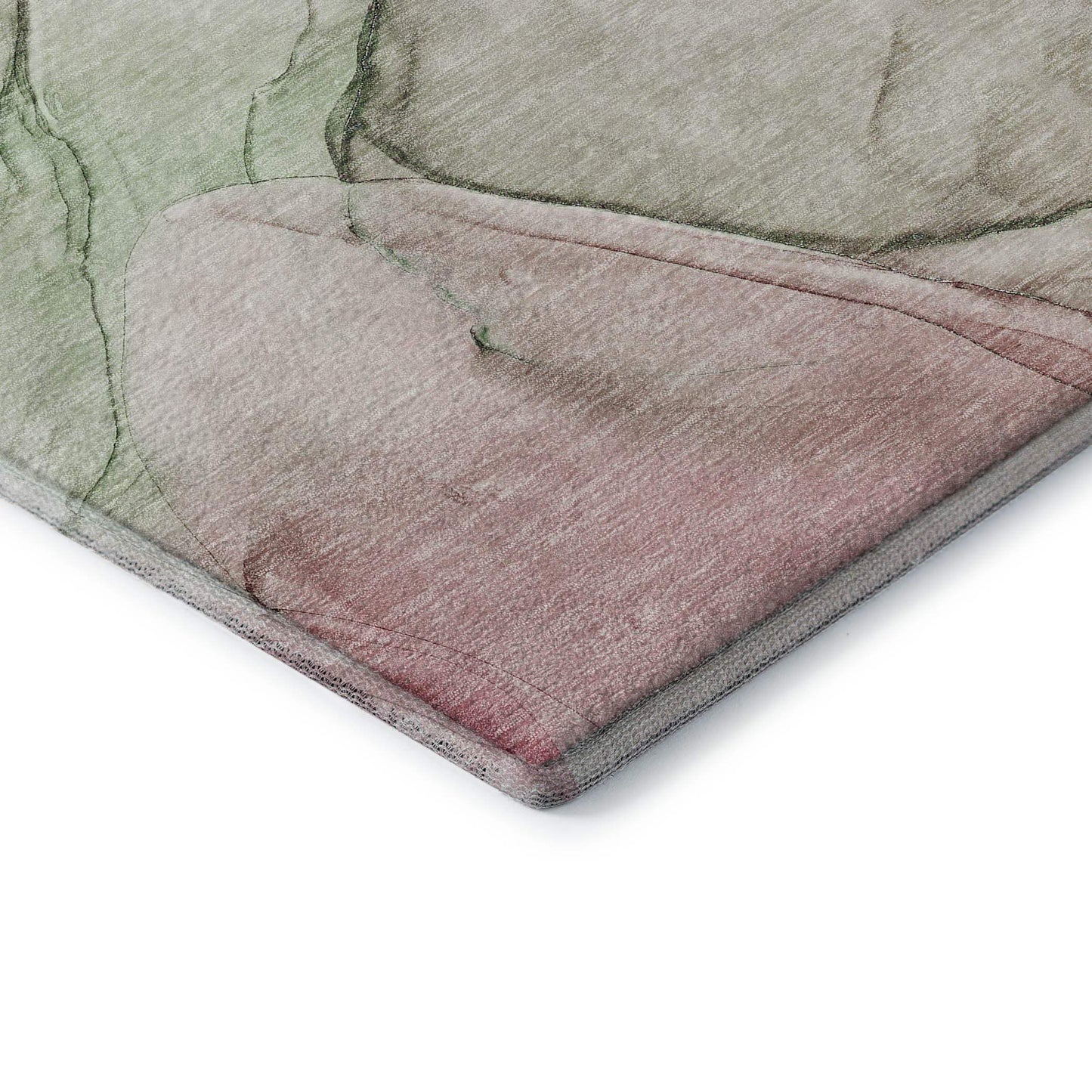 8' Blush And Ivory Abstract Washable Round Rug With UV Protection - HomeRoots - Flyclothing LLC