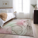 8' X 10' Blush And Ivory Abstract Washable Area Rug With UV Protection - HomeRoots - Flyclothing LLC