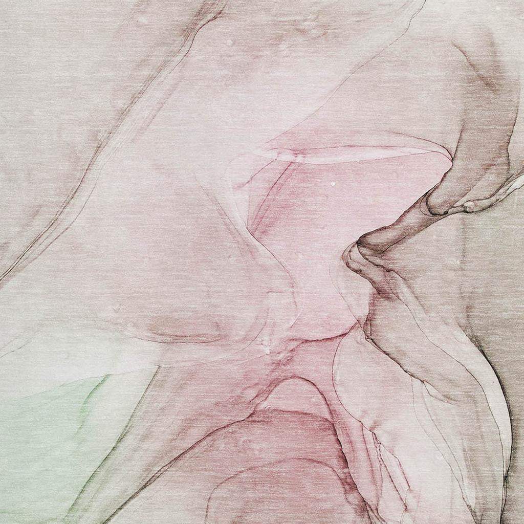 10' X 14' Blush And Ivory Abstract Washable Area Rug With UV Protection - HomeRoots - Flyclothing LLC