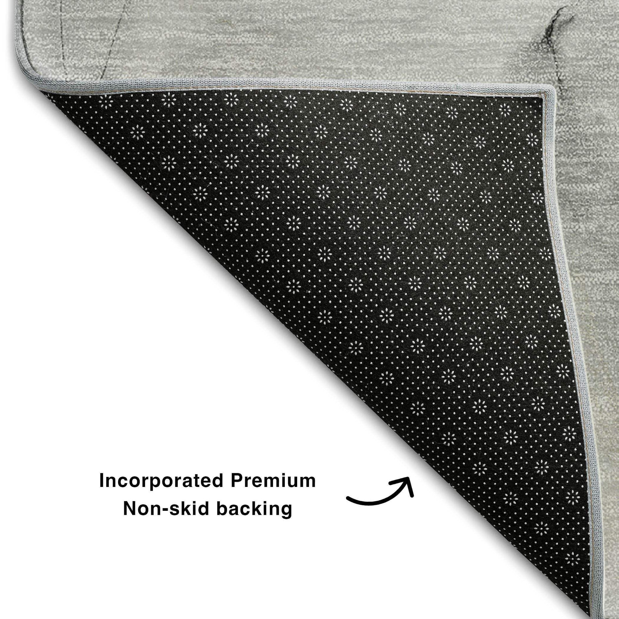 3' X 5' Gray And Charcoal Abstract Washable Area Rug With UV Protection - HomeRoots - Flyclothing LLC