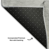 8' Gray And Charcoal Abstract Washable Round Rug With UV Protection - HomeRoots - Flyclothing LLC
