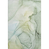 3' X 5' Green And Ivory Abstract Washable Area Rug With UV Protection - HomeRoots - Flyclothing LLC