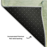 3' X 5' Green And Ivory Abstract Washable Area Rug With UV Protection - HomeRoots - Flyclothing LLC