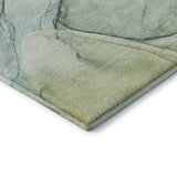 3' X 5' Green And Ivory Abstract Washable Area Rug With UV Protection - HomeRoots - Flyclothing LLC