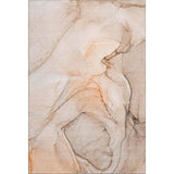 3' X 5' Orange And Ivory Abstract Washable Area Rug With UV Protection - HomeRoots - Flyclothing LLC