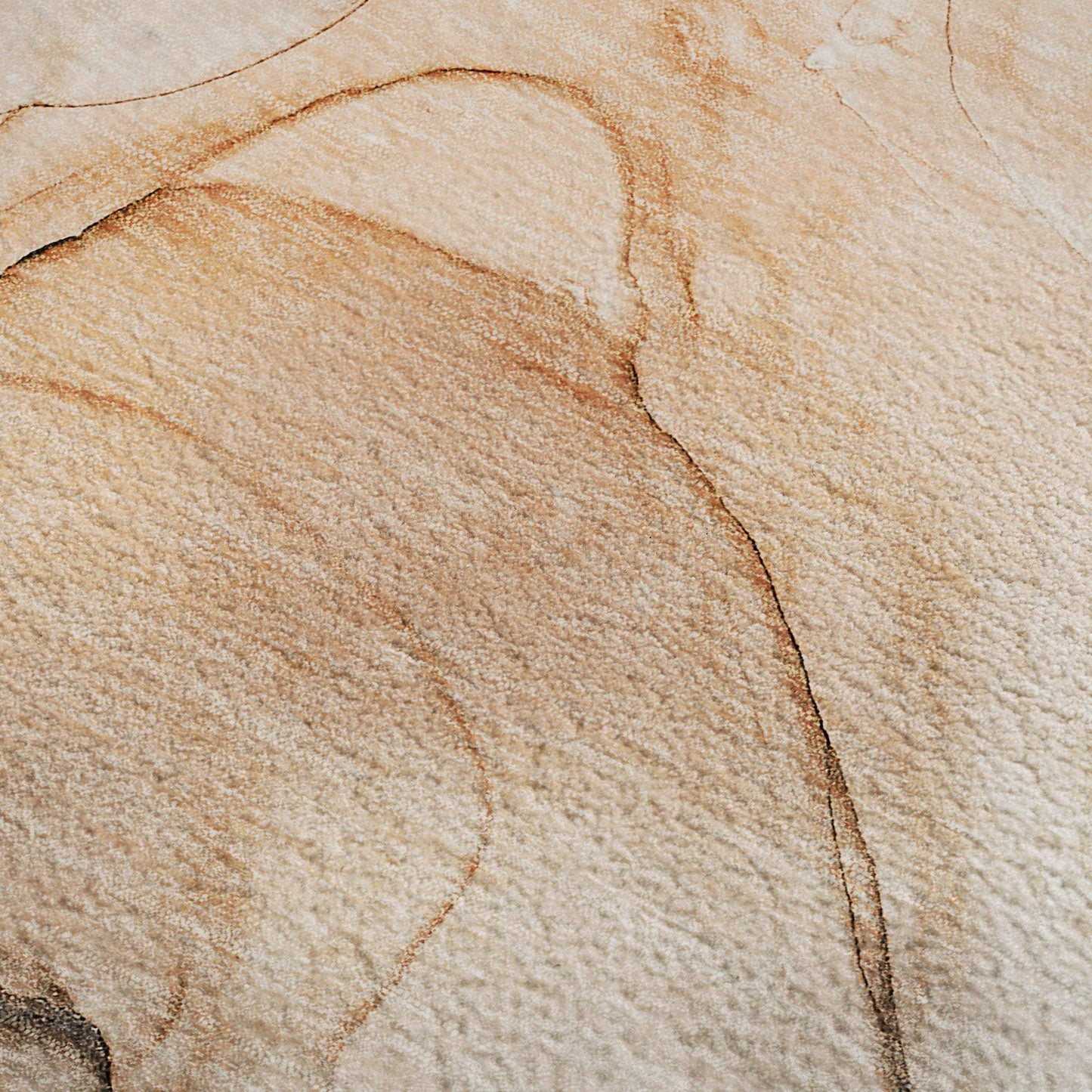 3' X 5' Orange And Ivory Abstract Washable Area Rug With UV Protection - HomeRoots - Flyclothing LLC