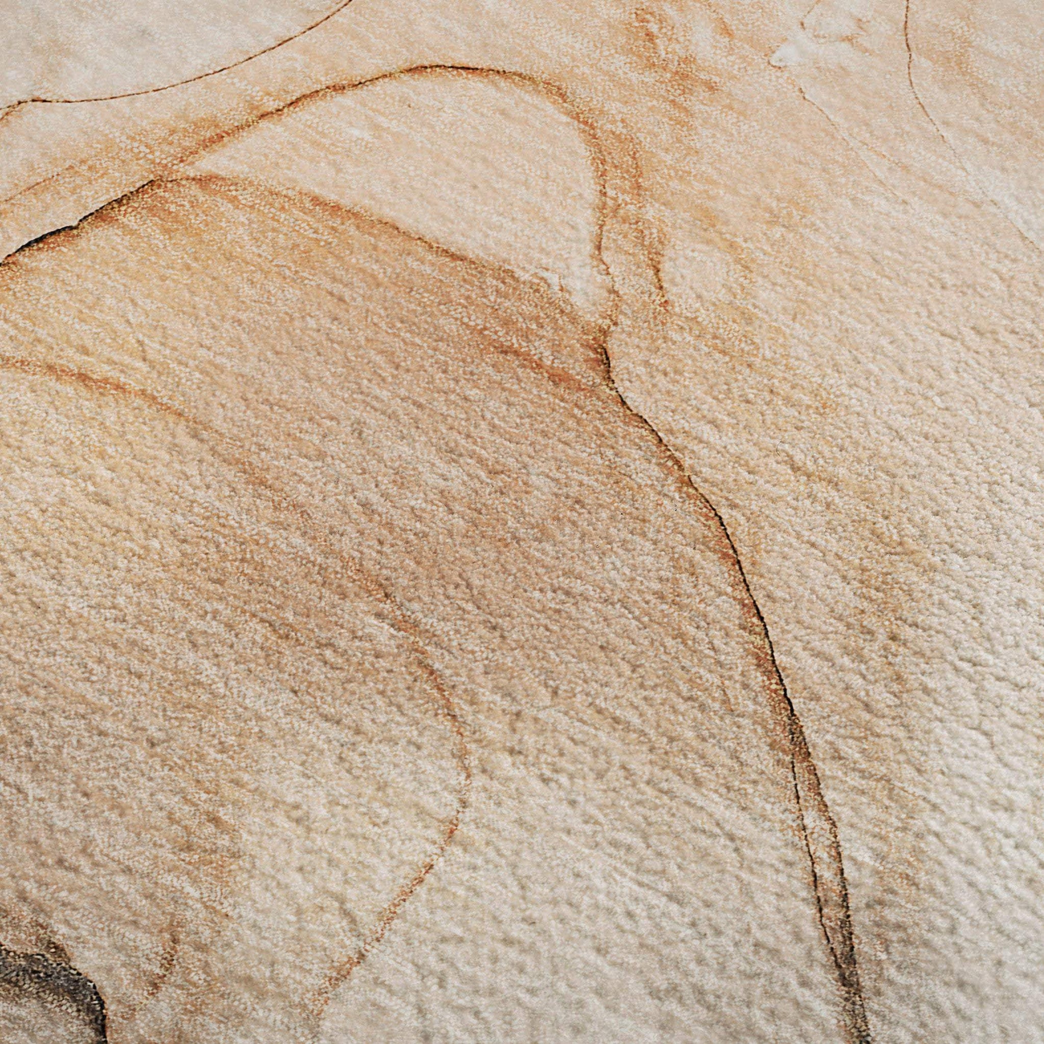 3' X 5' Orange And Ivory Abstract Washable Area Rug With UV Protection - HomeRoots - Flyclothing LLC