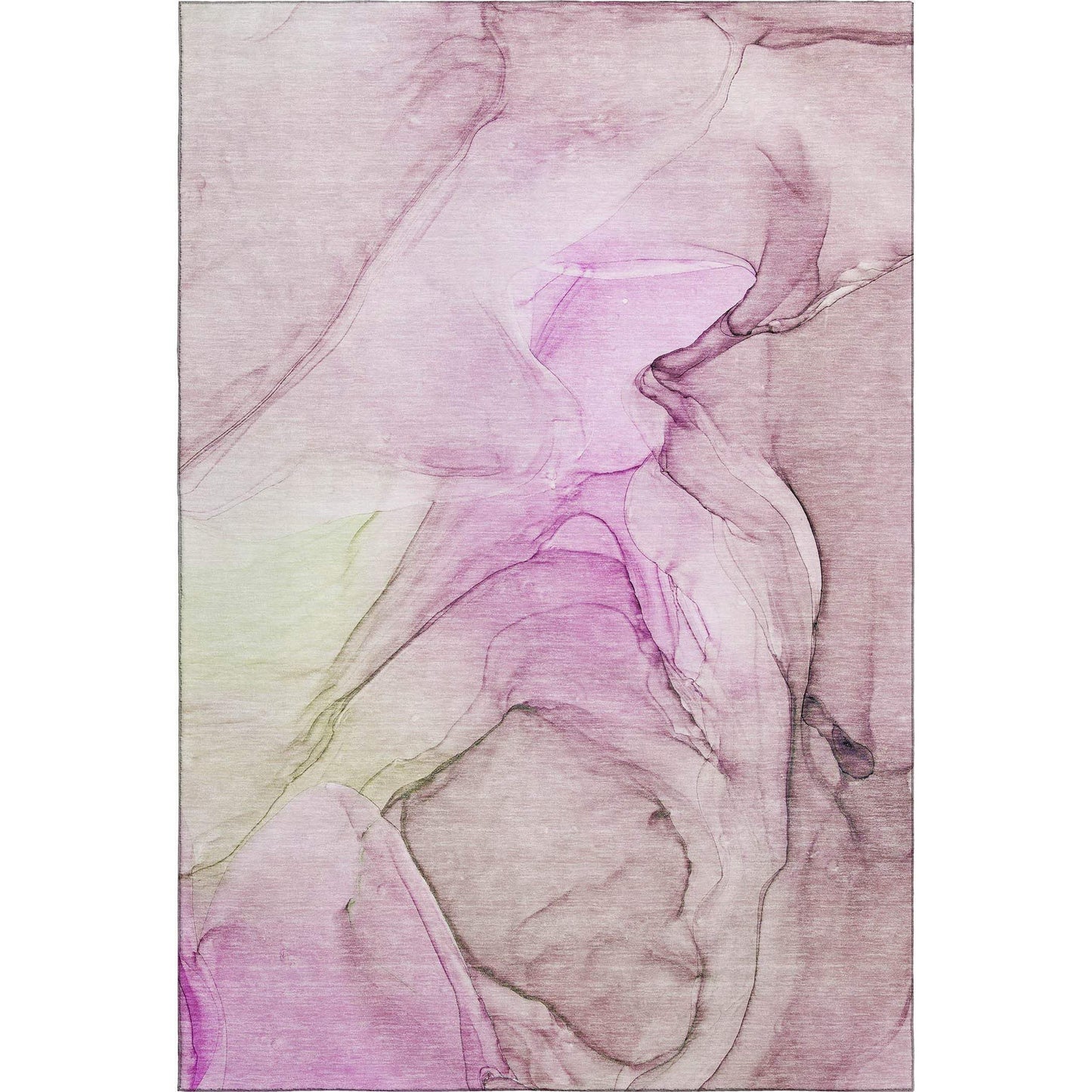 3' X 5' Pink And Ivory Abstract Washable Area Rug With UV Protection - HomeRoots - Flyclothing LLC