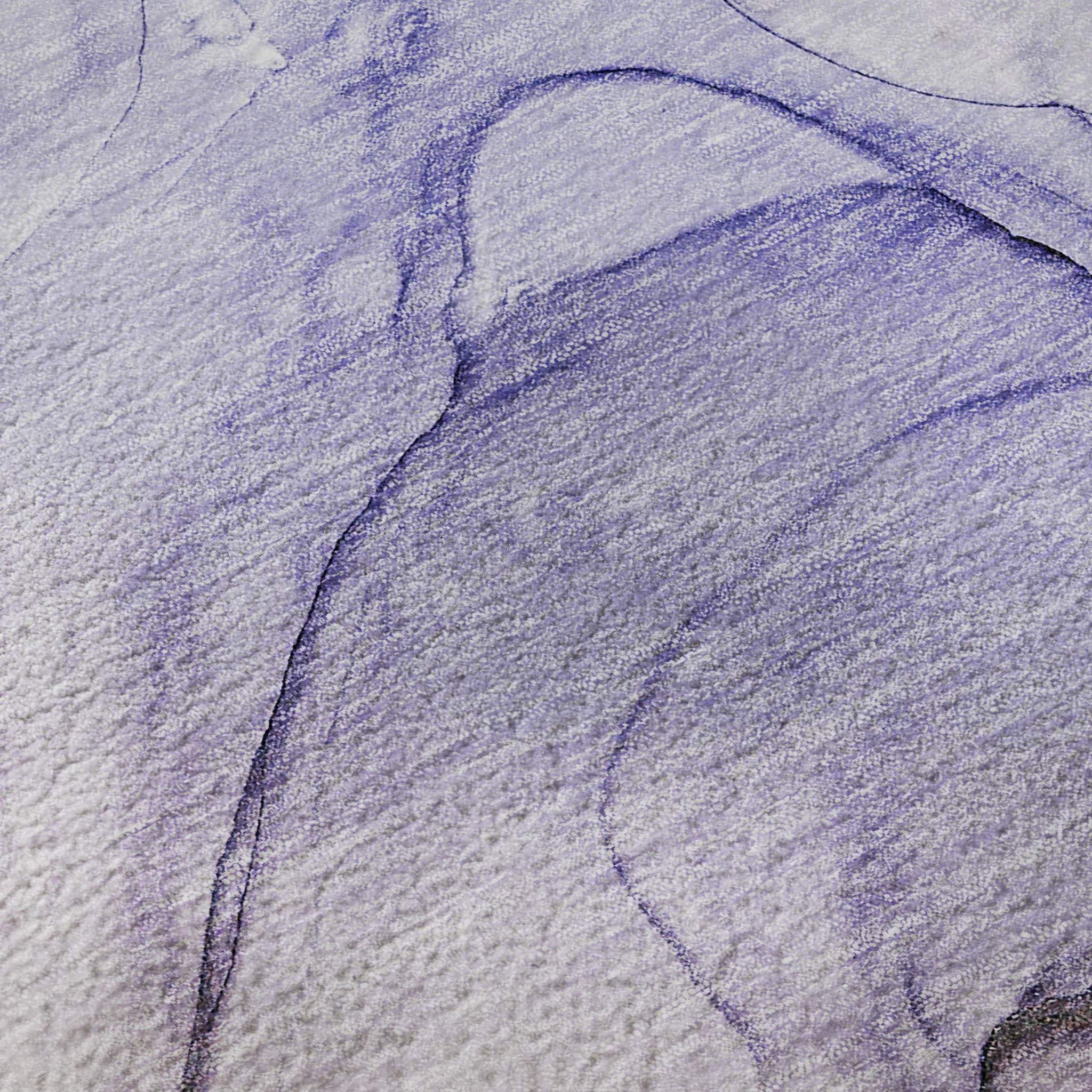 3' X 5' Purple And Ivory Abstract Washable Area Rug With UV Protection - HomeRoots - Flyclothing LLC