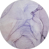 8' Purple And Ivory Abstract Washable Round Rug With UV Protection - HomeRoots - Flyclothing LLC