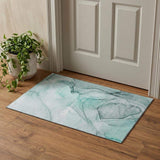 3' X 5' Teal And Ivory Abstract Washable Area Rug With UV Protection - HomeRoots - Flyclothing LLC