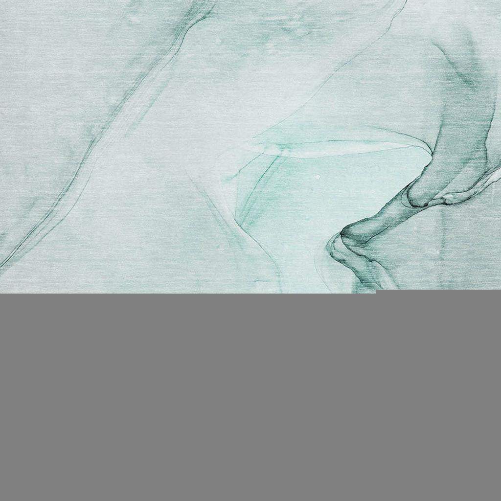 3' X 5' Teal And Ivory Abstract Washable Area Rug With UV Protection - HomeRoots - Flyclothing LLC