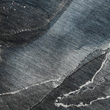 3' X 5' Blue And Charcoal Abstract Washable Area Rug With UV Protection - HomeRoots - Flyclothing LLC
