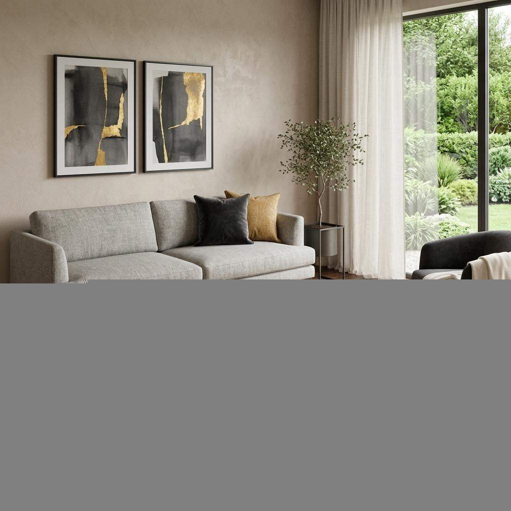 8' Brown And Ivory Abstract Washable Round Rug With UV Protection - HomeRoots - Flyclothing LLC