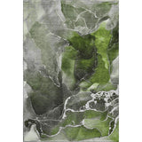 3' X 5' Green And Charcoal Abstract Washable Area Rug With UV Protection - HomeRoots - Flyclothing LLC