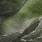 3' X 5' Green And Charcoal Abstract Washable Area Rug With UV Protection - HomeRoots - Flyclothing LLC