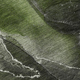5' X 8' Green And Charcoal Abstract Washable Area Rug With UV Protection - HomeRoots - Flyclothing LLC