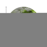 8' Green And Charcoal Abstract Washable Round Rug With UV Protection - HomeRoots - Flyclothing LLC