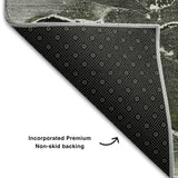 8' X 10' Green And Charcoal Abstract Washable Area Rug With UV Protection - HomeRoots - Flyclothing LLC