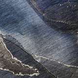 3' X 5' Navy Blue And Charcoal Abstract Washable Area Rug With UV Protection - HomeRoots - Flyclothing LLC