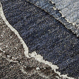 8' X 10' Navy Blue And Charcoal Abstract Washable Area Rug With UV Protection - HomeRoots - Flyclothing LLC