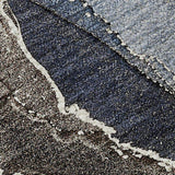 10' X 14' Navy Blue And Charcoal Abstract Washable Area Rug With UV Protection - HomeRoots - Flyclothing LLC