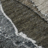 3' X 5' Orange And Charcoal Abstract Washable Area Rug With UV Protection - HomeRoots - Flyclothing LLC