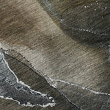 8' X 10' Orange And Charcoal Abstract Washable Area Rug With UV Protection - HomeRoots - Flyclothing LLC