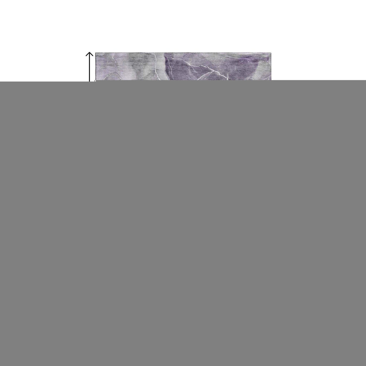 3' X 5' Purple And Charcoal Abstract Washable Area Rug With UV Protection - HomeRoots - Flyclothing LLC