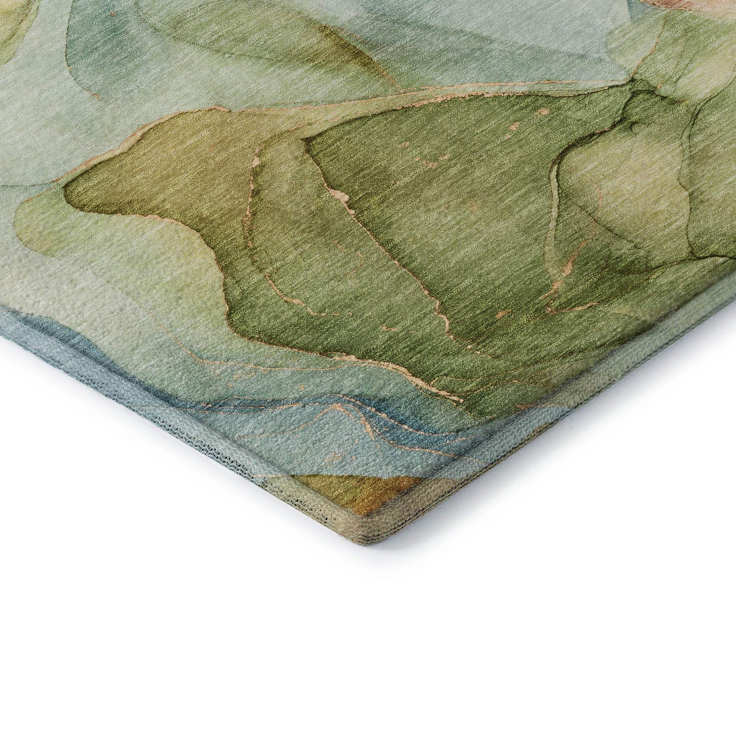 5' X 8' Blue Green And Orange Abstract Washable Area Rug With UV Protection - HomeRoots - Flyclothing LLC