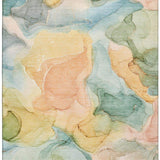 5' X 8' Blue Green And Orange Abstract Washable Area Rug With UV Protection - HomeRoots - Flyclothing LLC