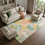 8' X 10' Blue Green And Orange Abstract Washable Area Rug With UV Protection - HomeRoots - Flyclothing LLC