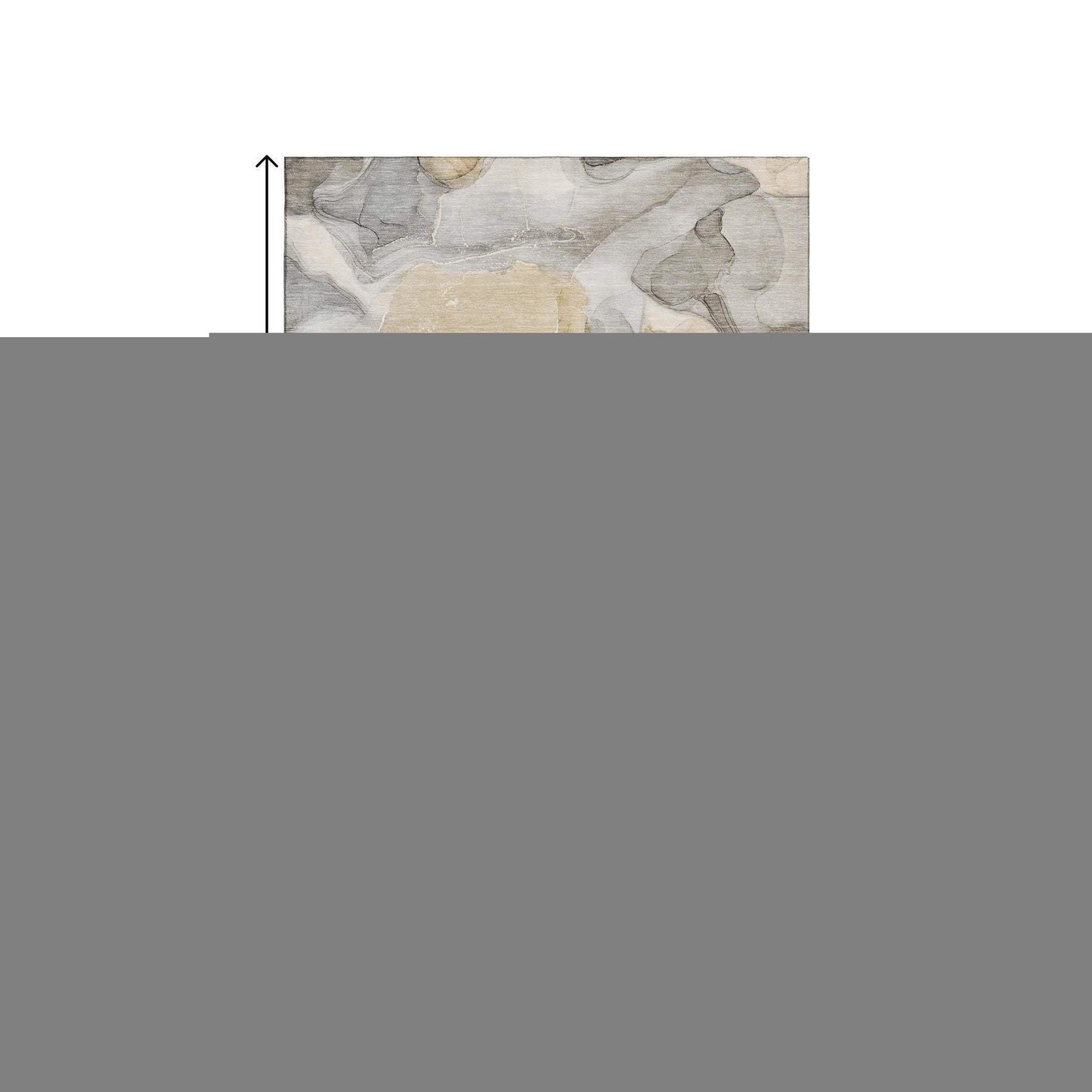 3' X 5' Brown Gray And Ivory Abstract Washable Area Rug With UV Protection - HomeRoots - Flyclothing LLC