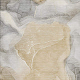 5' X 8' Brown Gray And Ivory Abstract Washable Area Rug With UV Protection - HomeRoots - Flyclothing LLC