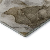 9' X 12' Brown Gray And Ivory Abstract Washable Area Rug With UV Protection - HomeRoots - Flyclothing LLC